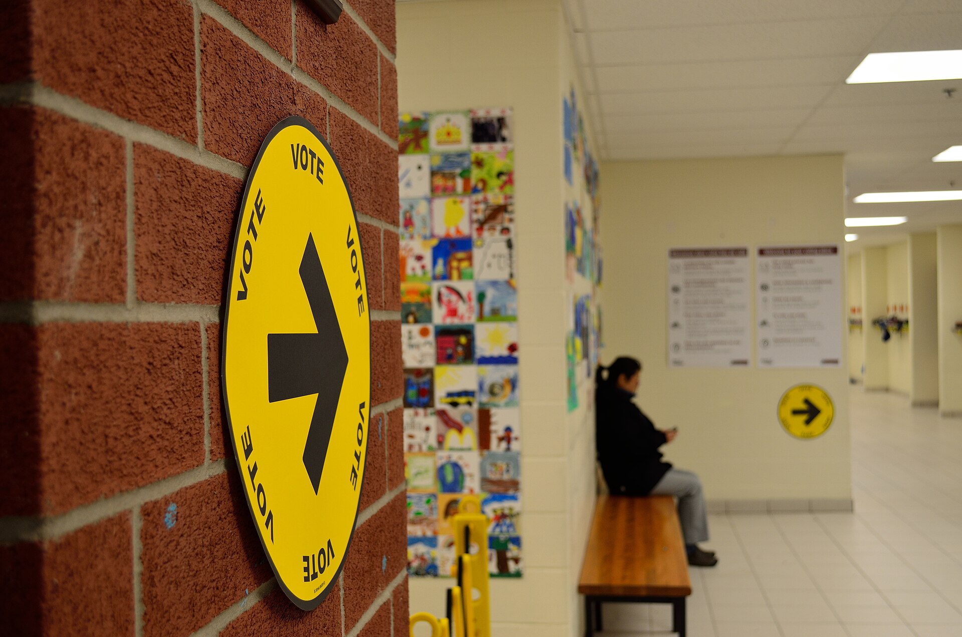 Illustrative archive photograph of a Canadian polling station